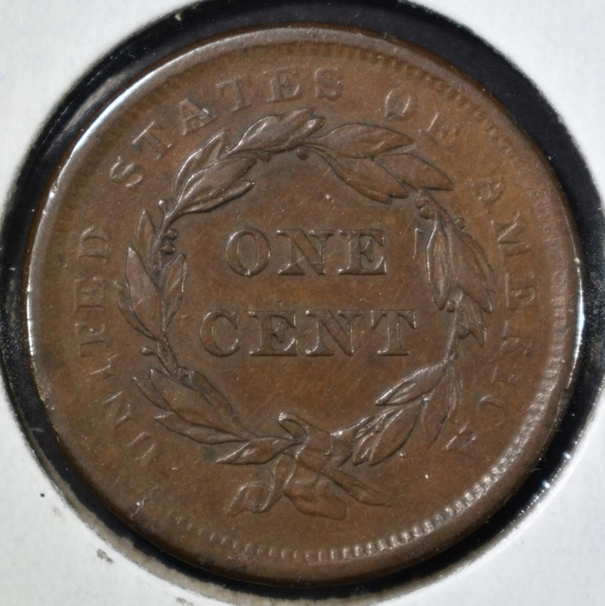 1840 LARGE CENT XF small rim bump