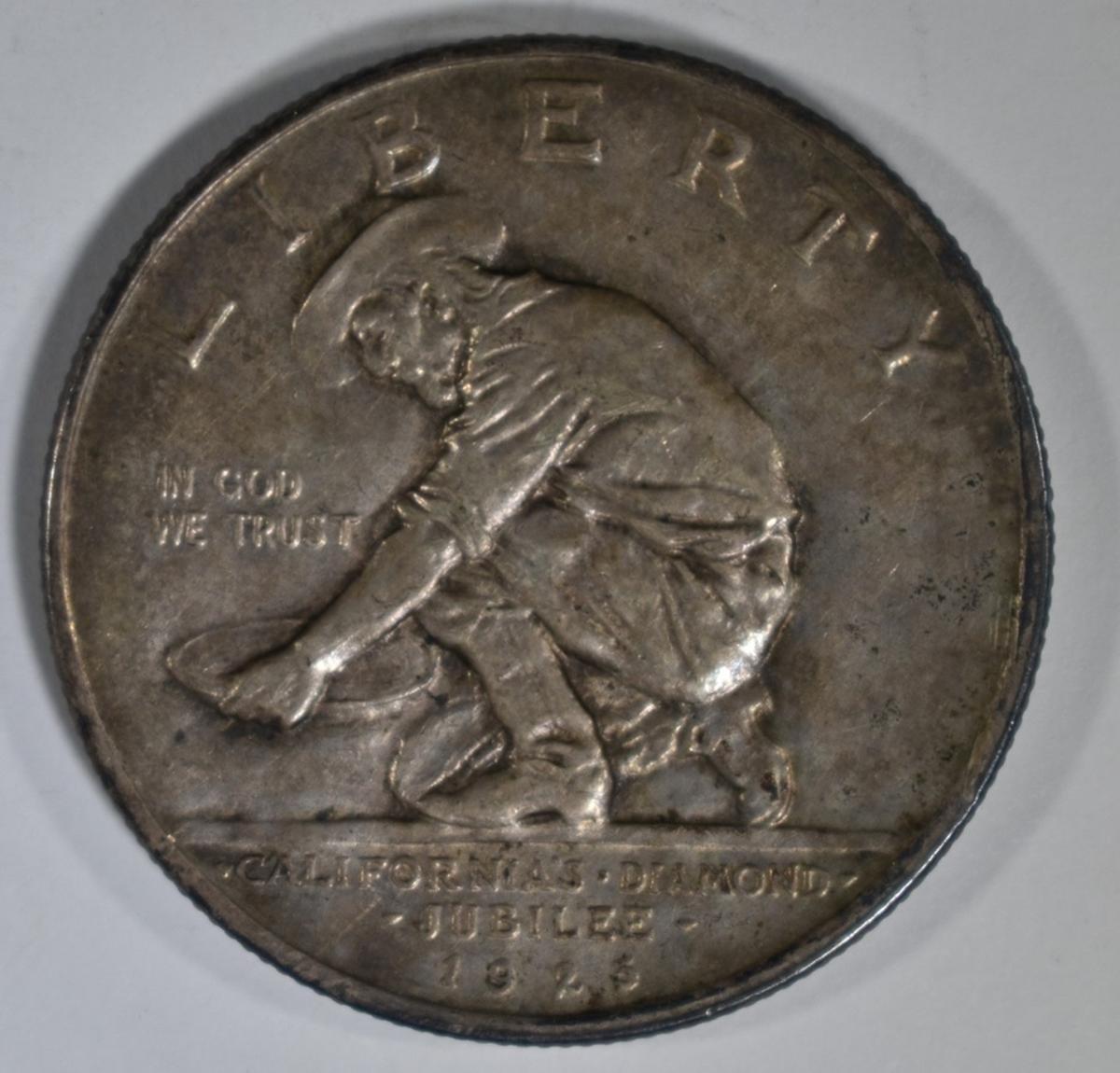 1925-S CALIFORNIA COMMEM HALF DOLLAR AU