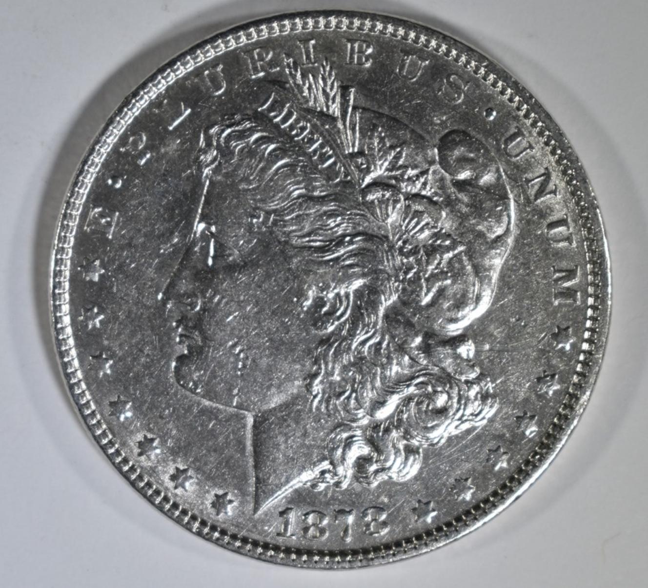 1878 7 TF MORGAN DOLLAR AU