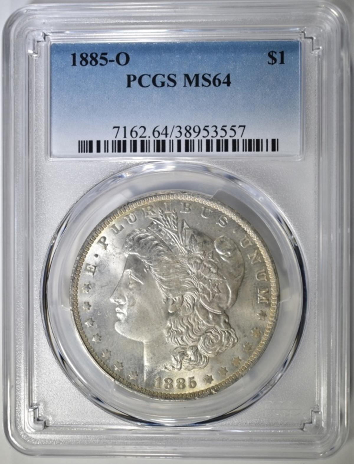 1885-O MORGAN DOLLAR  PCGS MS-64