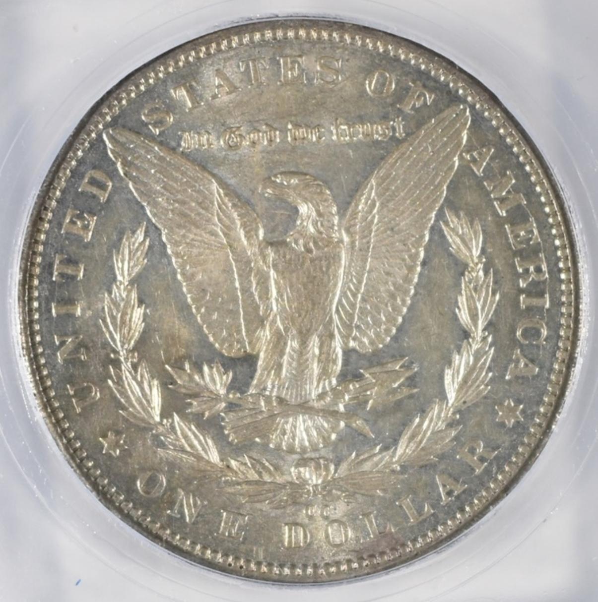 1893-CC MORGAN DOLLAR  ICG AU-58 DETAILS