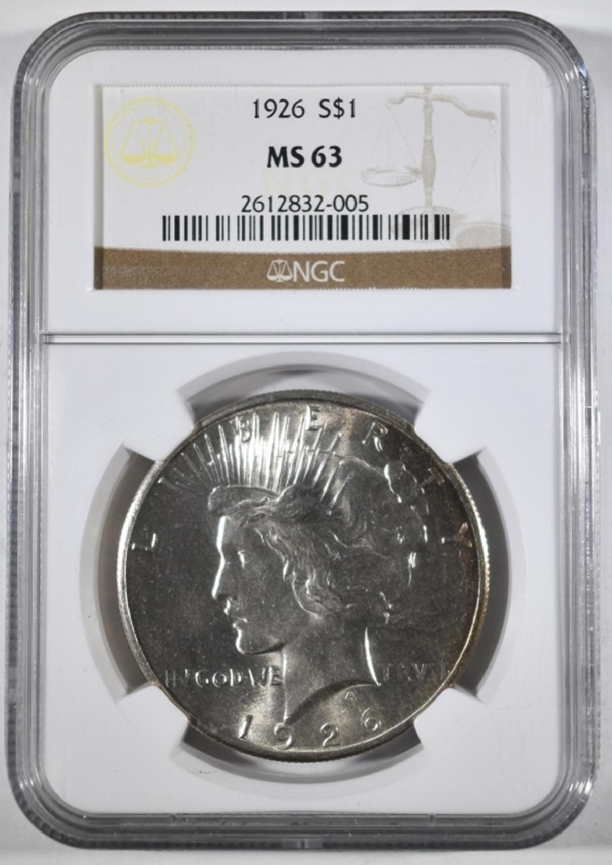 1926 PEACE DOLLAR  NGC MS-63