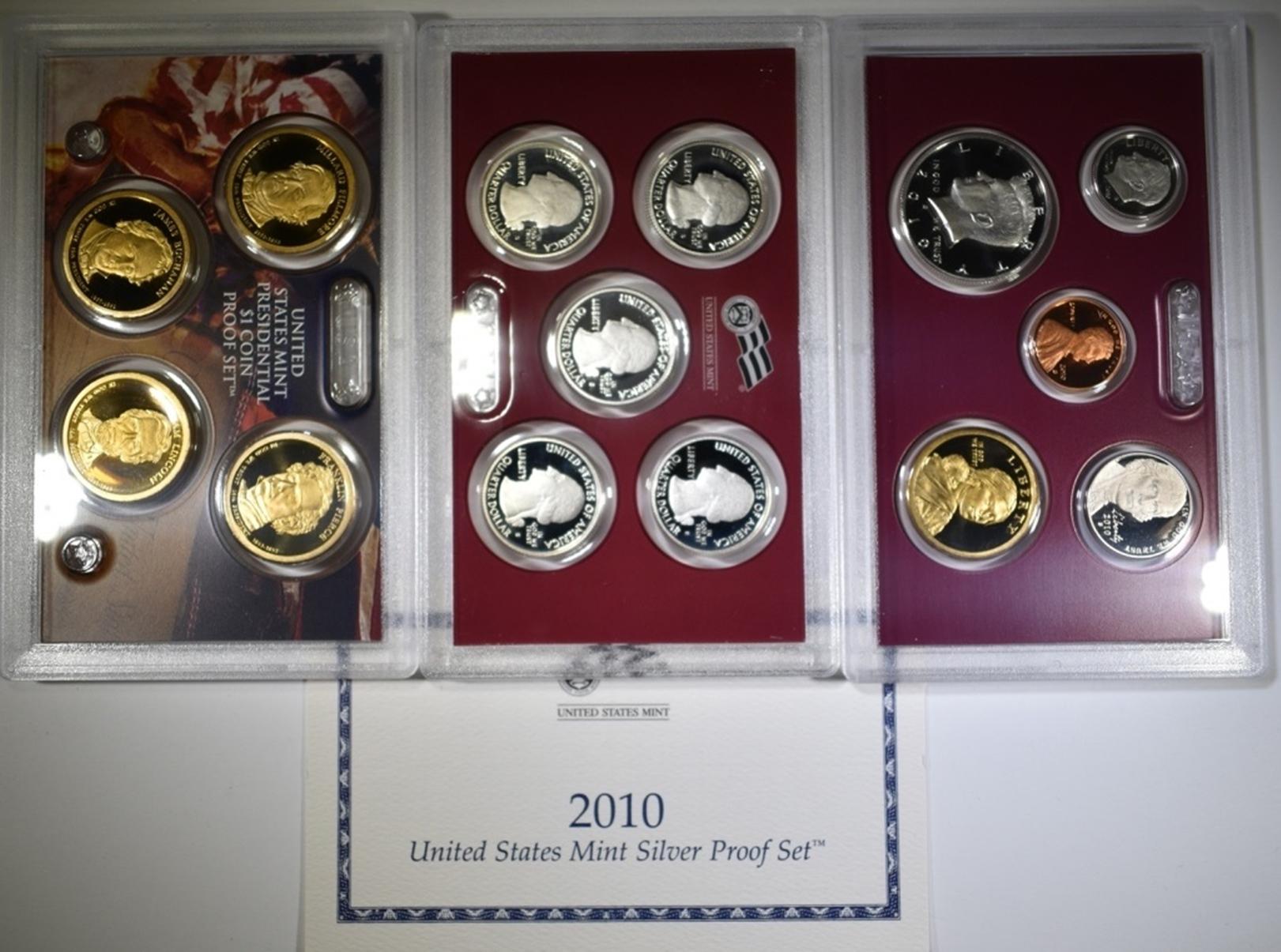 2010 & 2011 U.S. MINT SILVER PROOF SETS