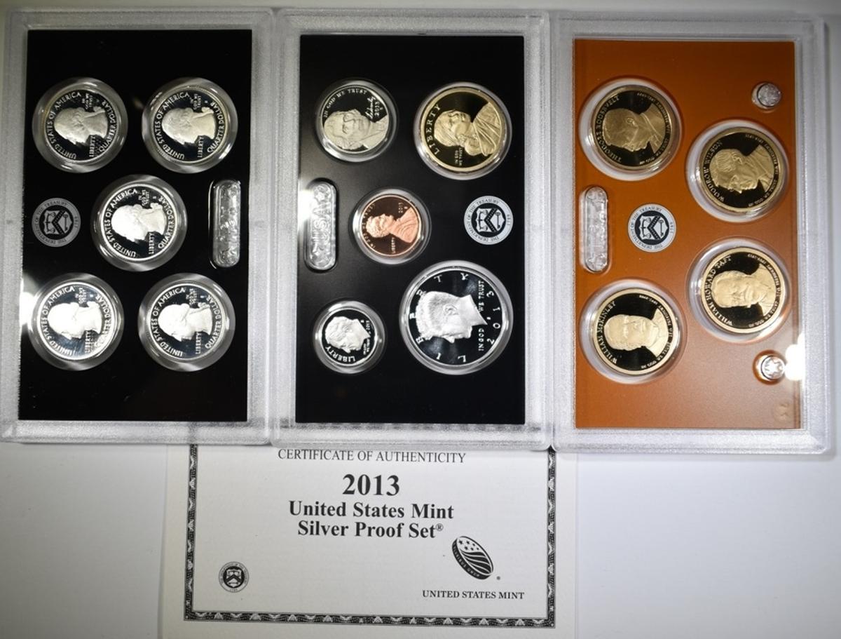 2013 & 2014 U.S. MINT SILVER PROOF SETS