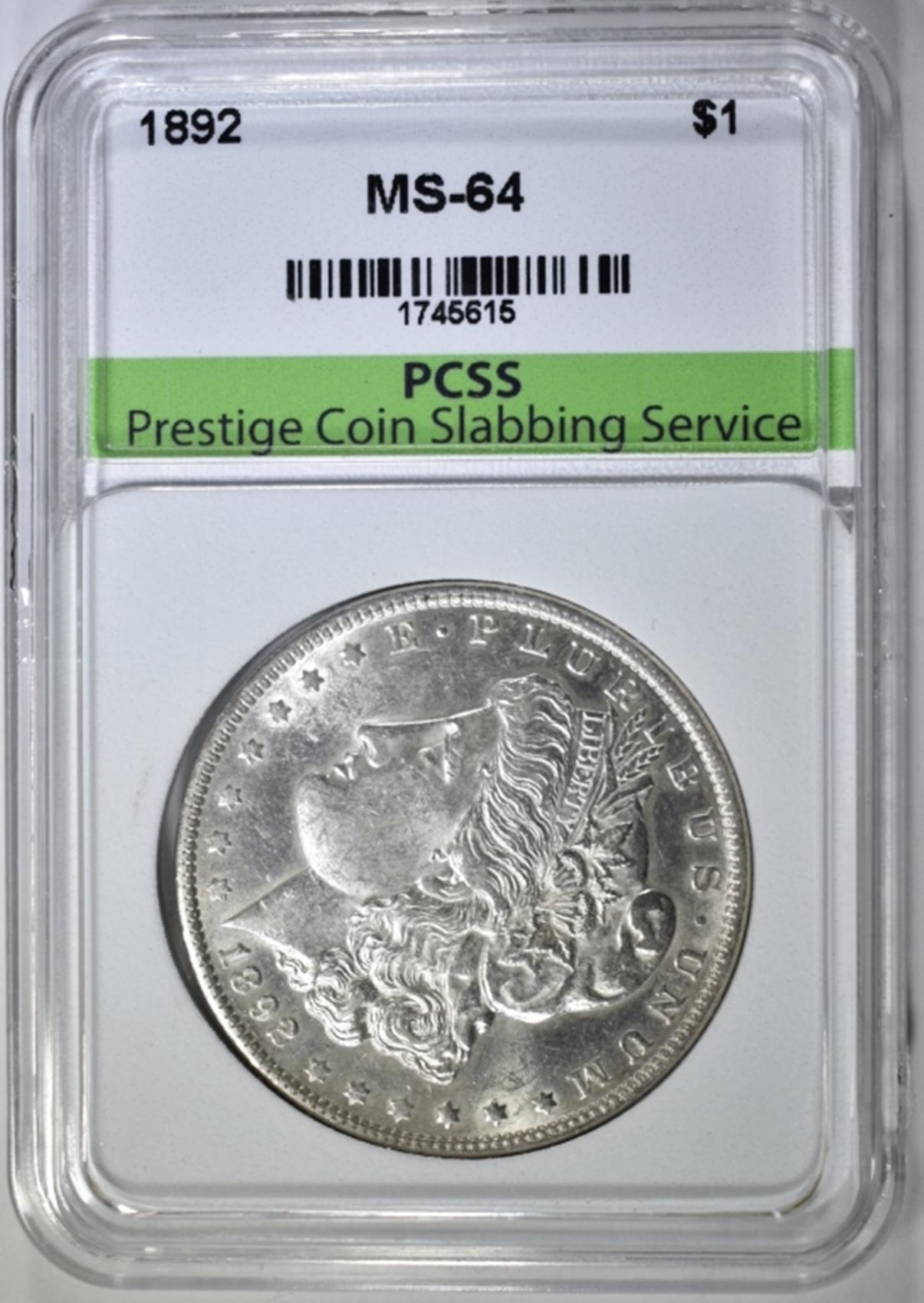 1892 MORGAN DOLLAR PCSS CH BU