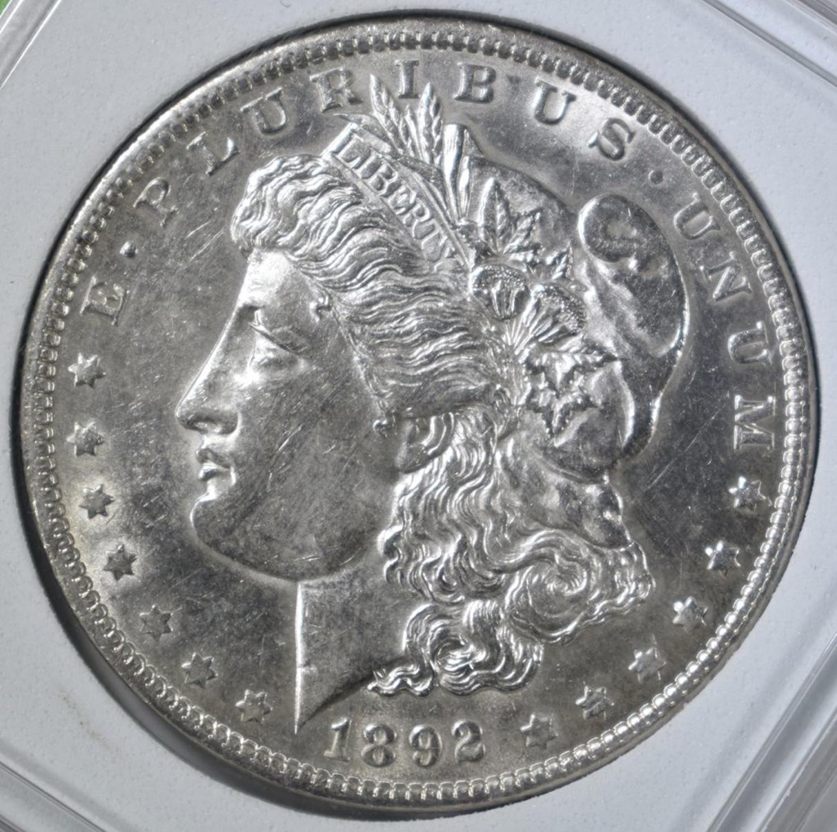 1892 MORGAN DOLLAR PCSS CH BU