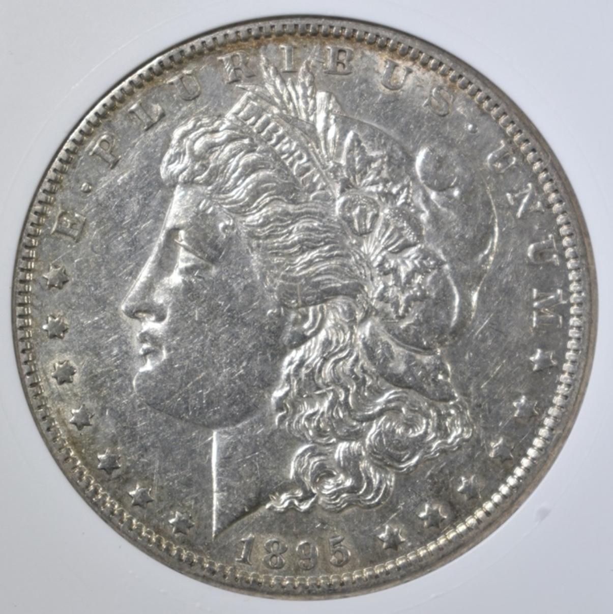 1895-O MORGAN DOLLAR ANACS AU-53