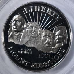 1991-S 50C MOUNT RUSHMORE PCGS PR-69 DCAM