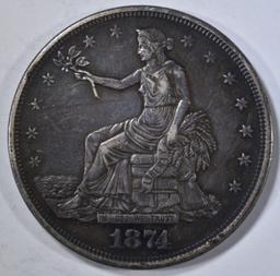 1874 TRADE DOLLAR XF