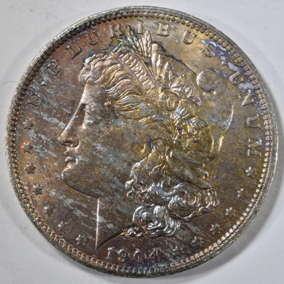 1904-O MORGAN DOLLAR CH BU COLOR