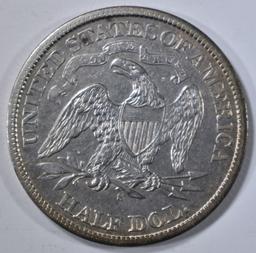 1869-S SEATED HALF DOLLAR  AU