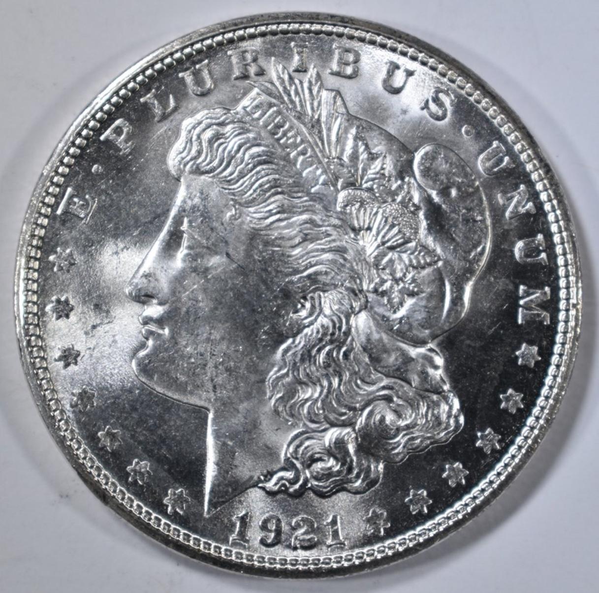 1921-S MORGAN DOLLAR  GEM BU