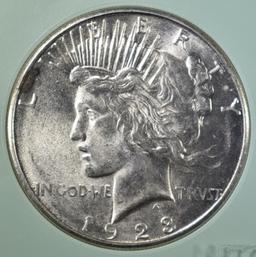 1923-S PEACE DOLLAR  NTC SUPERB GEM