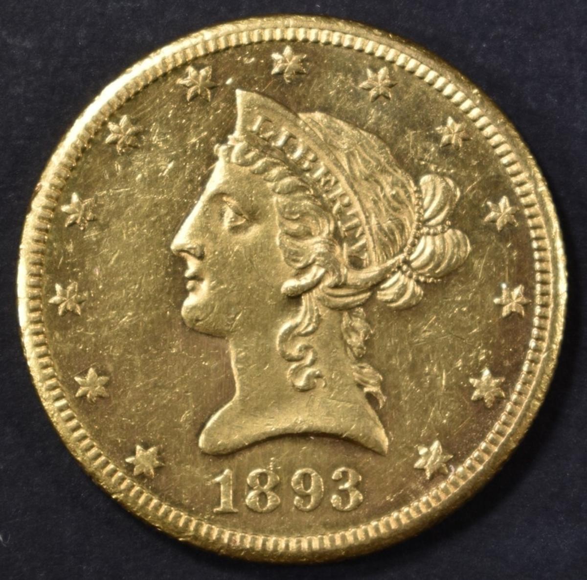 1893-O $10 GOLD LIBERTY  BU  PROOF LIKE