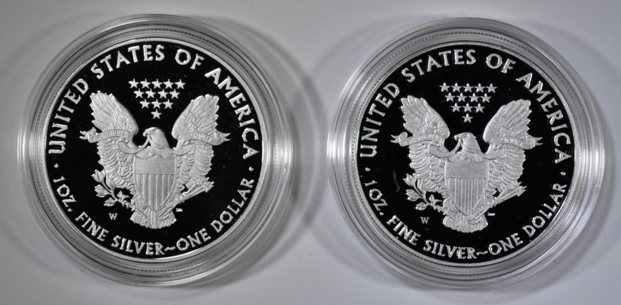 2 2010 AMERICAN SILVER EAGLE PROOFS