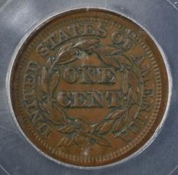 1853 LARGE CENT ICG AU-53