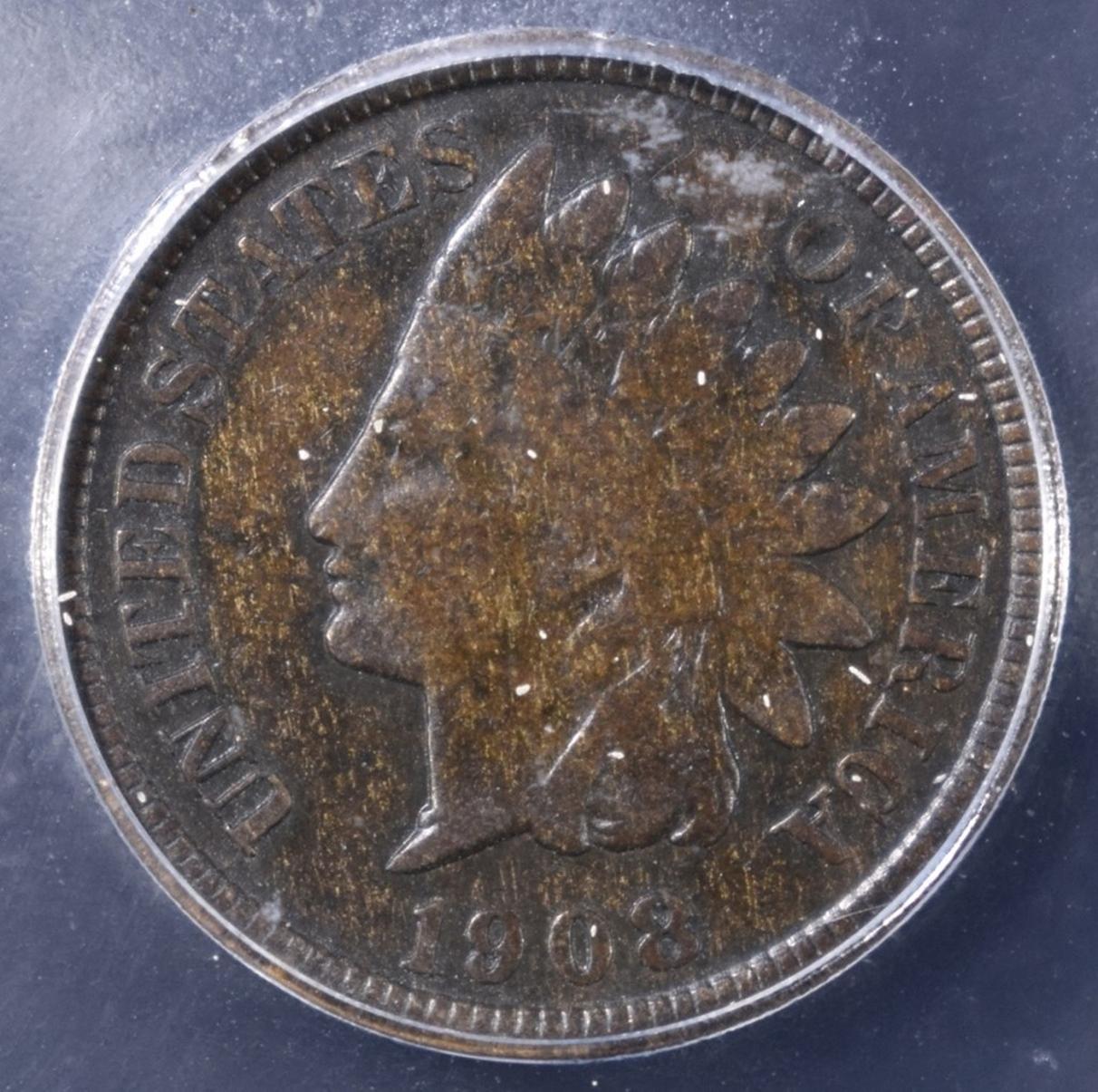 1908-S INDIAN CENT, ICG VG-8