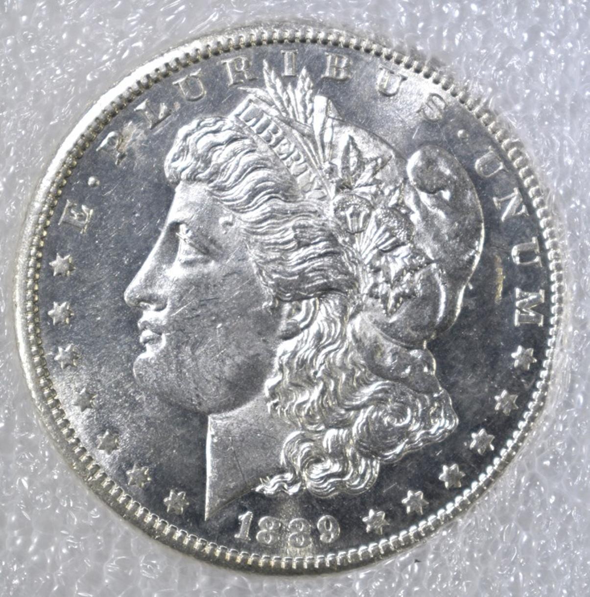 1889-S MORGAN DOLLAR, APCG CH BU