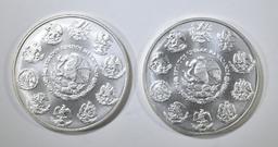 2-BU 2018 MEXICAN 1oz SILVER LIBERTAD COINS