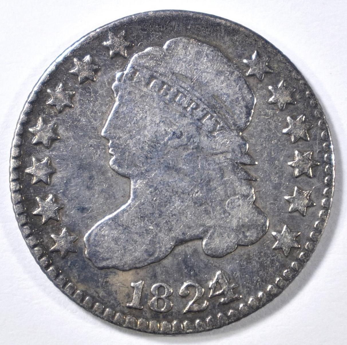 1824/2 BUST DIME VG