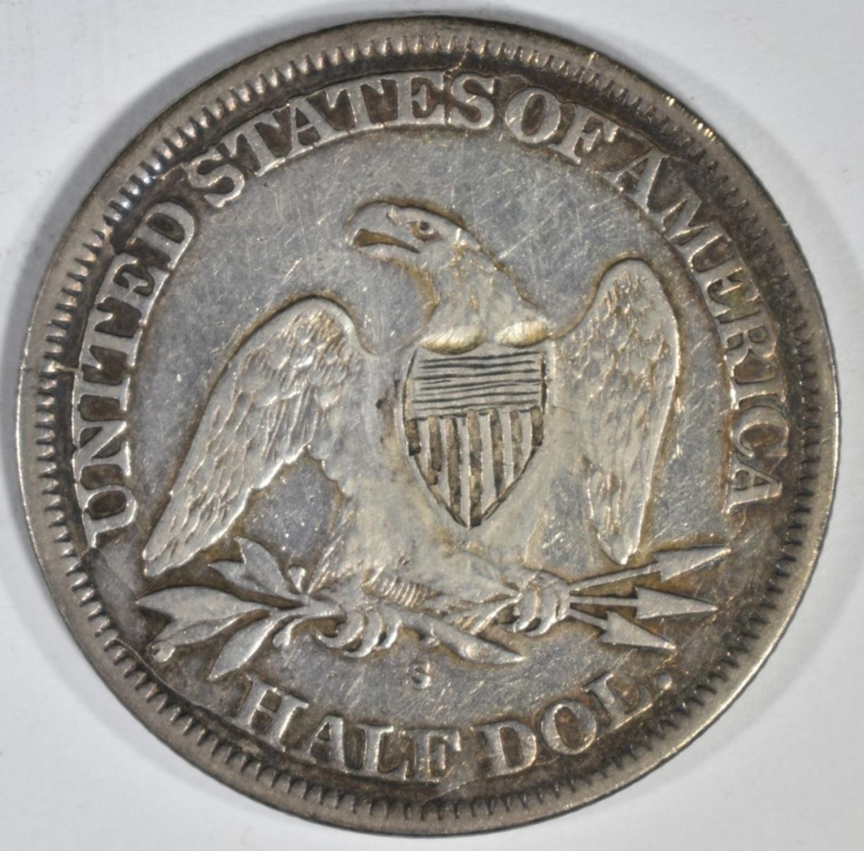 1865-S SEATED LIBERTY HALF XF