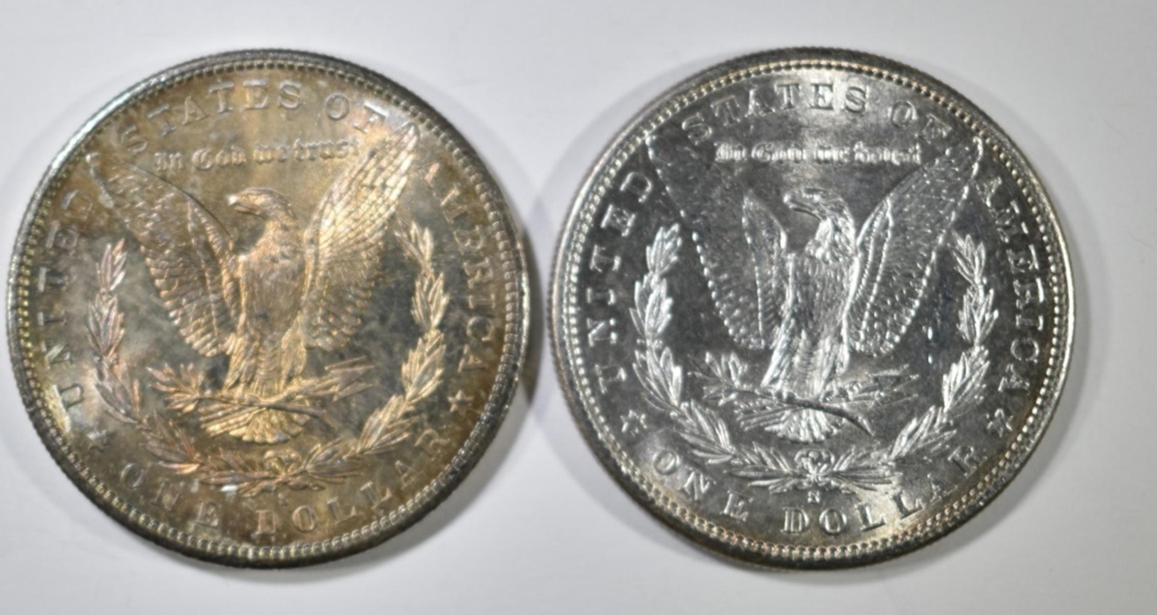 1881-S & 82-S MORGAN DOLLARS CH BU