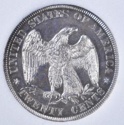 1875 20 CENT PIECE, APCG CH/ GEM BU