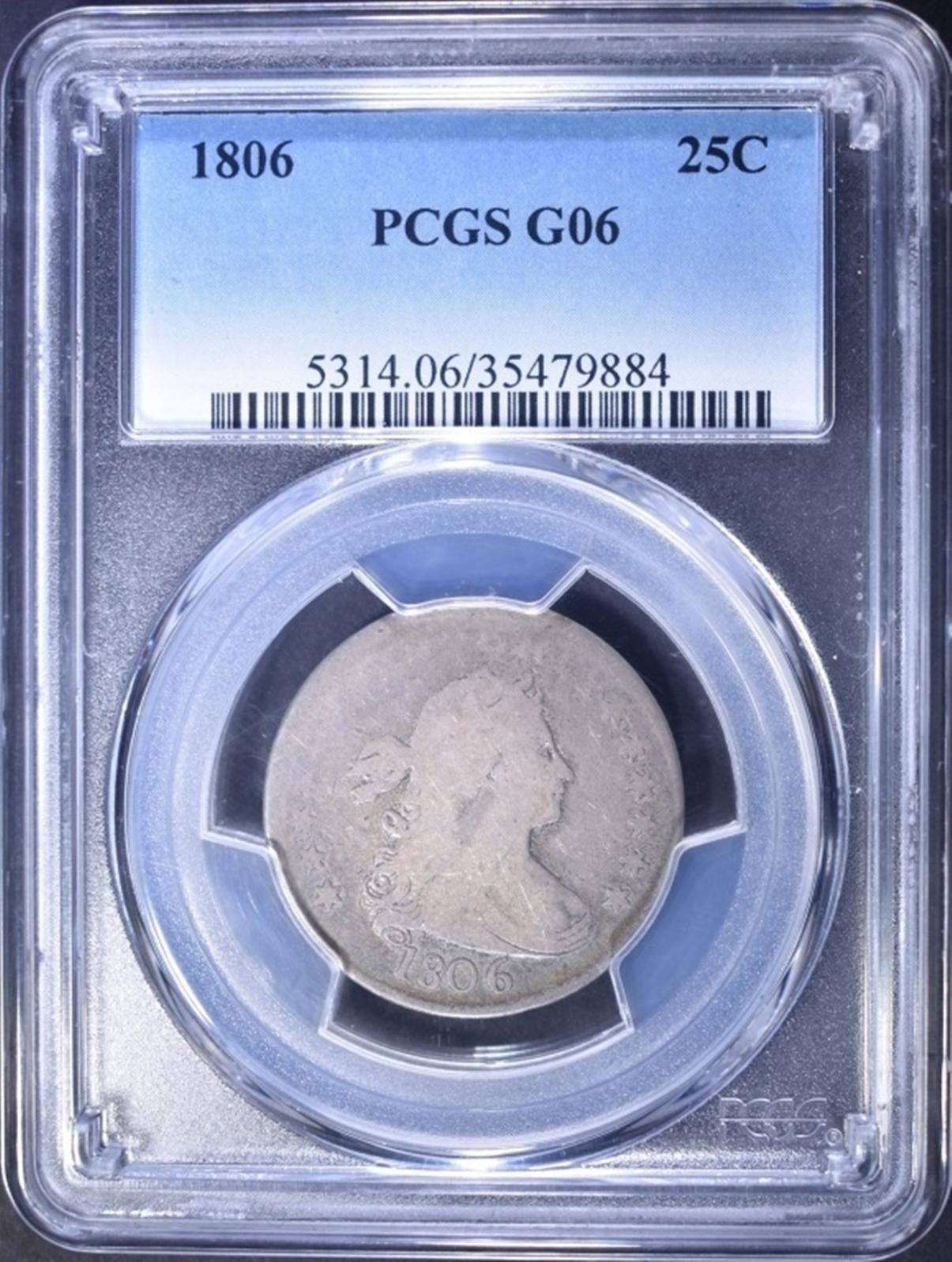 1806 BUST QUARTER, PCGS G-06