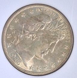 1915-D BARBER HALF DOLLAR, PNA