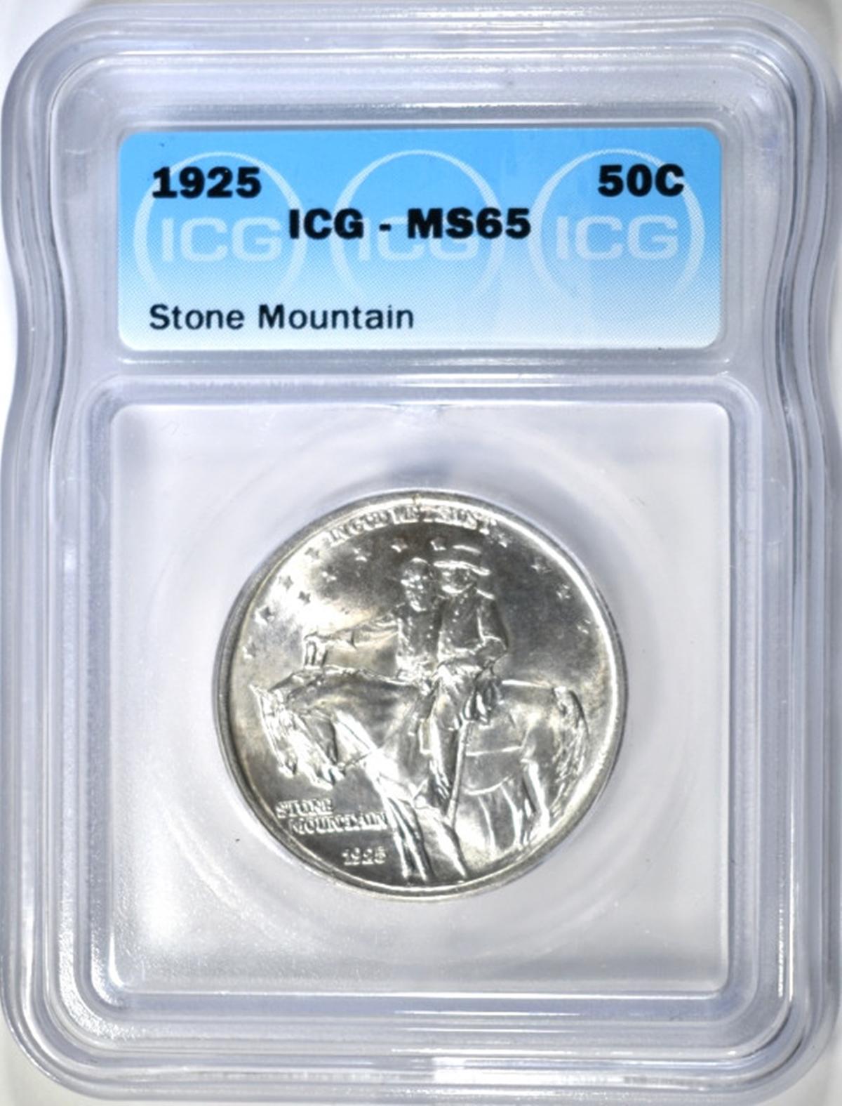 1925 STONE MOUNTAIN COMMEM HALF ICG MS-65