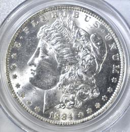 1884-O MORGAN DOLLAR, PCGS MS-63