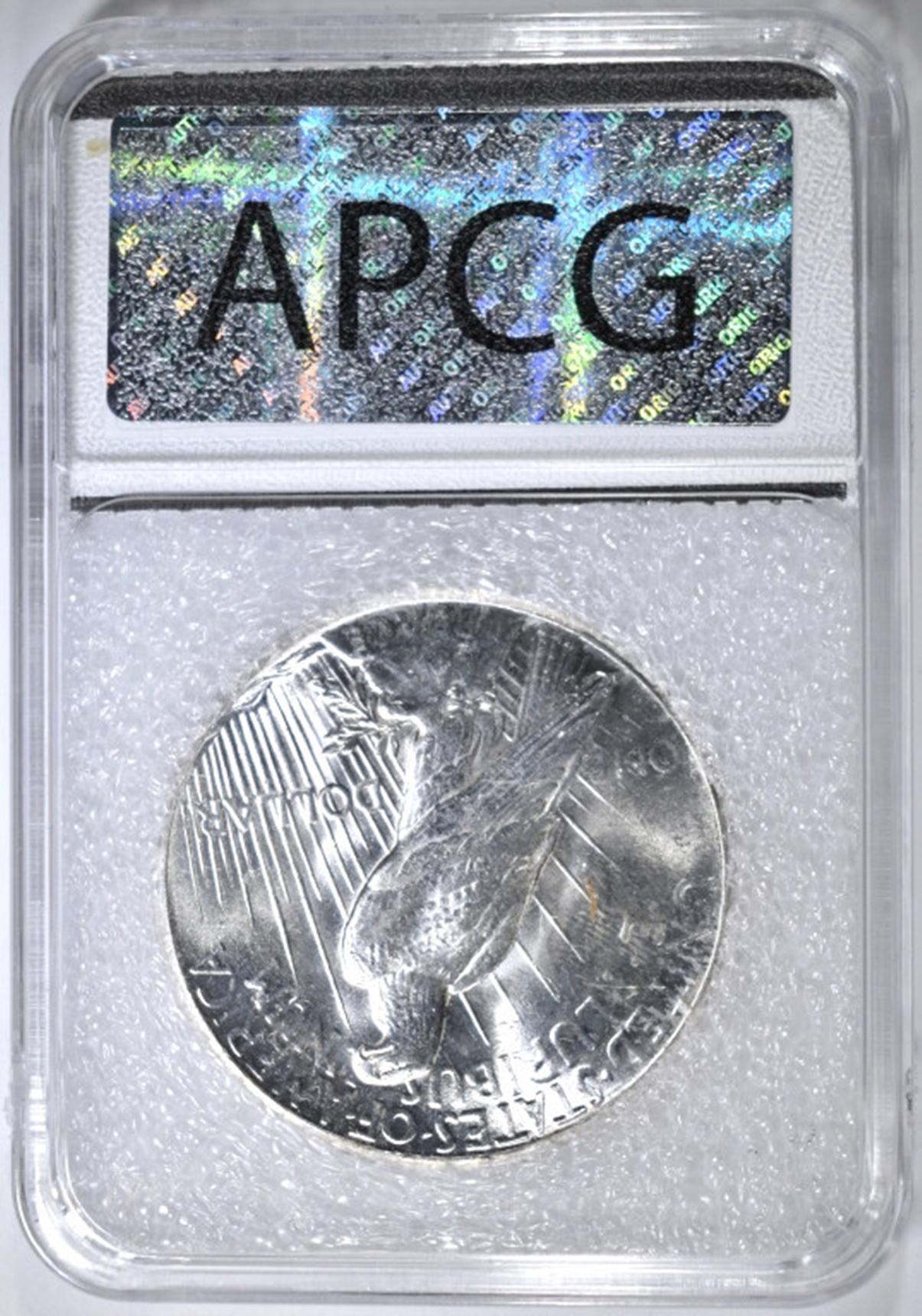 1927 PEACE DOLLAR, APCG CH BU