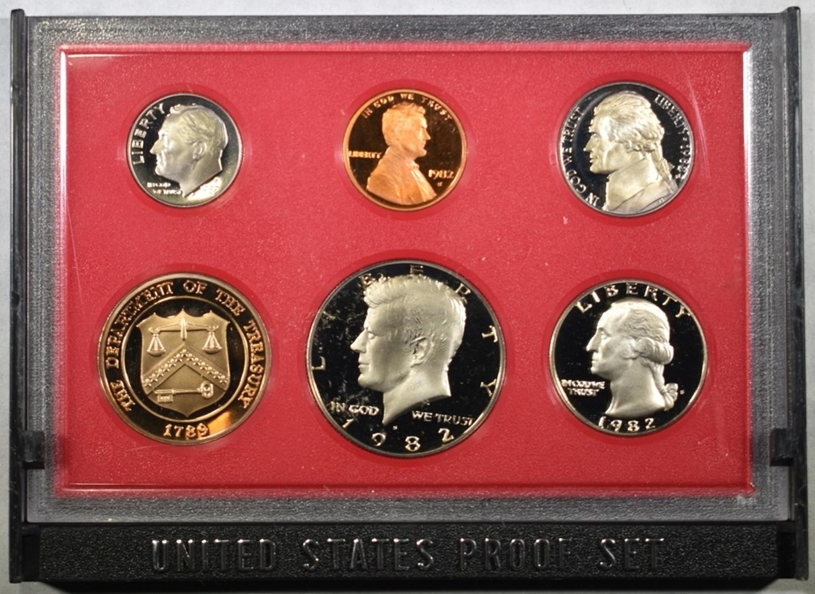 U.S. PROOF SETS FROM THE 1980'S
