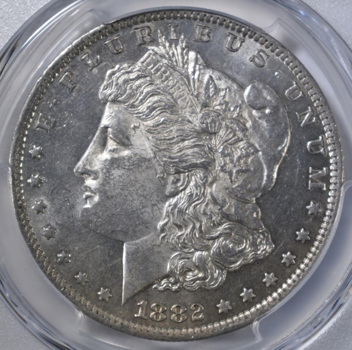 1882-O MORGAN DOLLAR PCGS MS-62