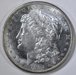 1884-S MORGAN DOLLAR CH BU LIGHT CLEANING