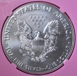 2017 SILVER EAGLE NGC GEM UNC BREAST CANCER