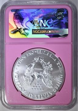 2017 SILVER EAGLE NGC GEM UNC BREAST CANCER