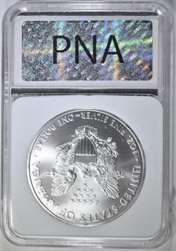 2009 AMERICAN SILVER EAGLE, PNA PERFECT GEM BU