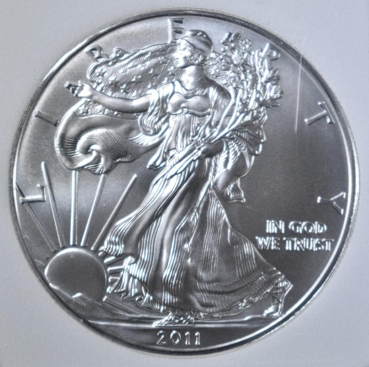 2011 AMERICAN SILVER EAGLE OBCS PERFECT GEM BU