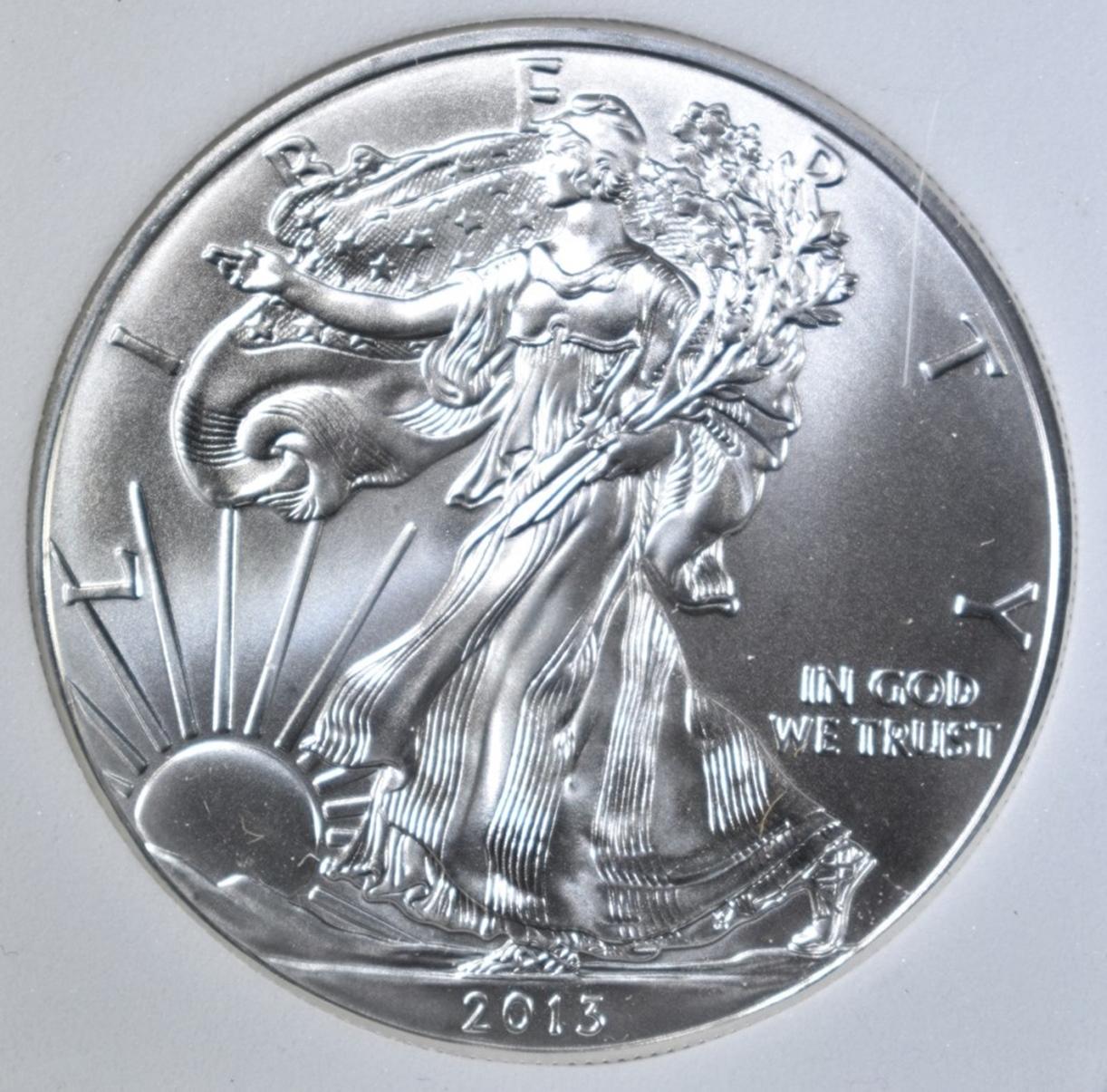 2013 AMERICAN SILVER EAGLE, PNA PERFECT GEM BU