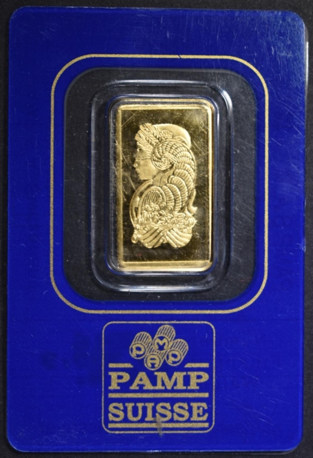 PAMP SUISSE 2.5 gram 999.9 GOLD BAR IN ASSAY