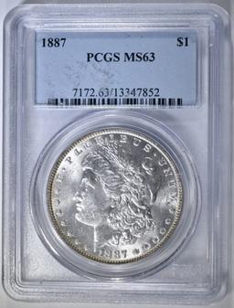 1887 MORGAN DOLLAR  PCGS MS-63