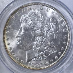 1887 MORGAN DOLLAR  PCGS MS-63