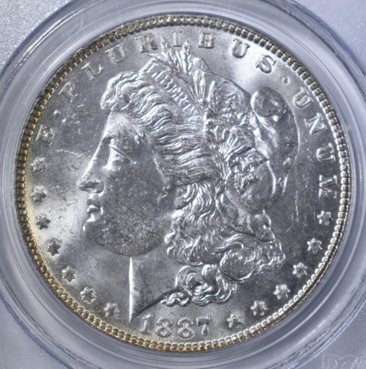 1887 MORGAN DOLLAR  PCGS MS-63