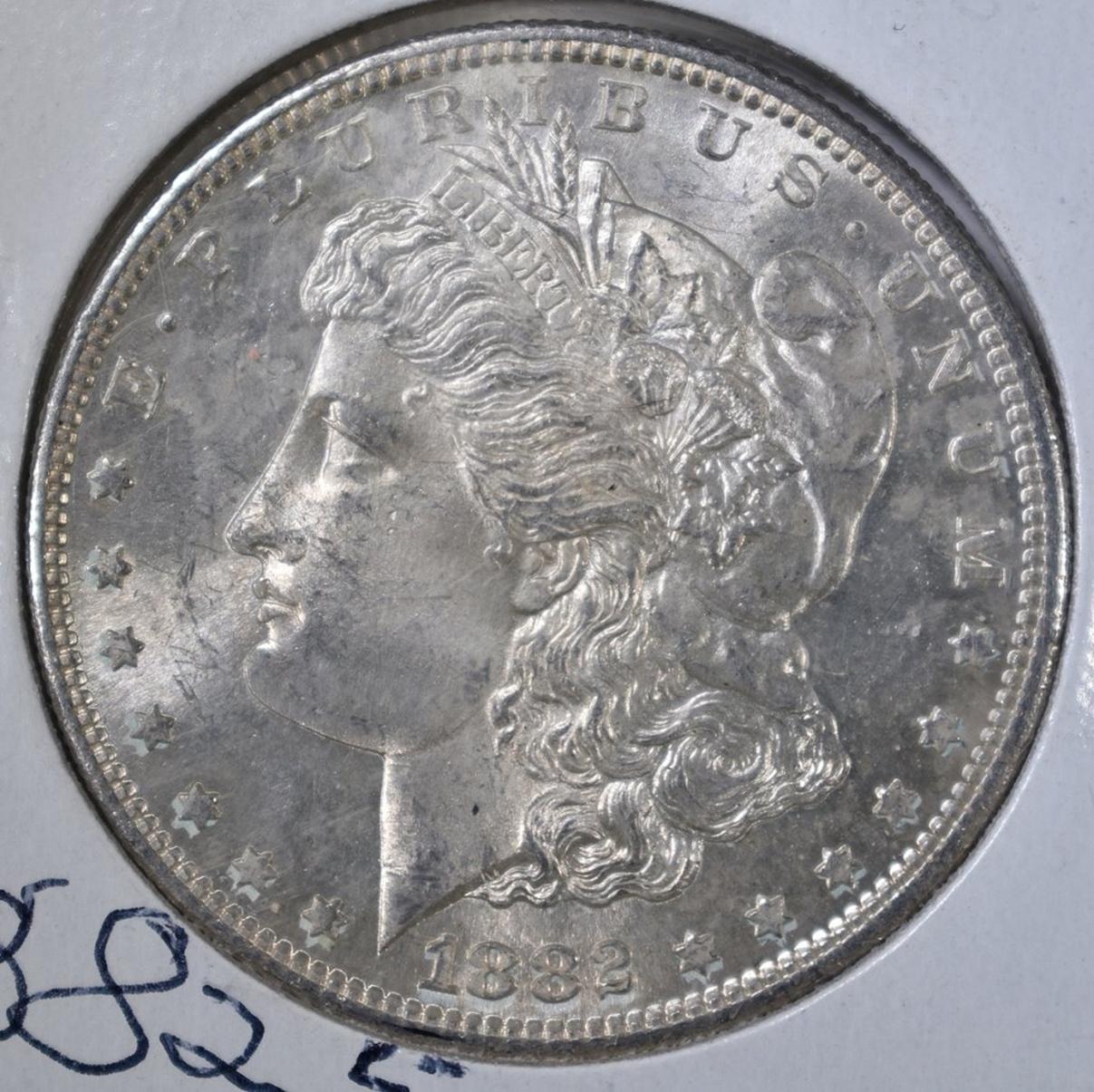 1882-S MORGAN DOLLAR  GEM BU