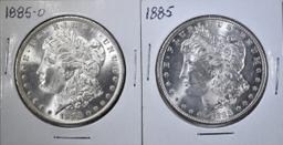 1885 & 1885-O MORGAN DOLLARS  CH BU