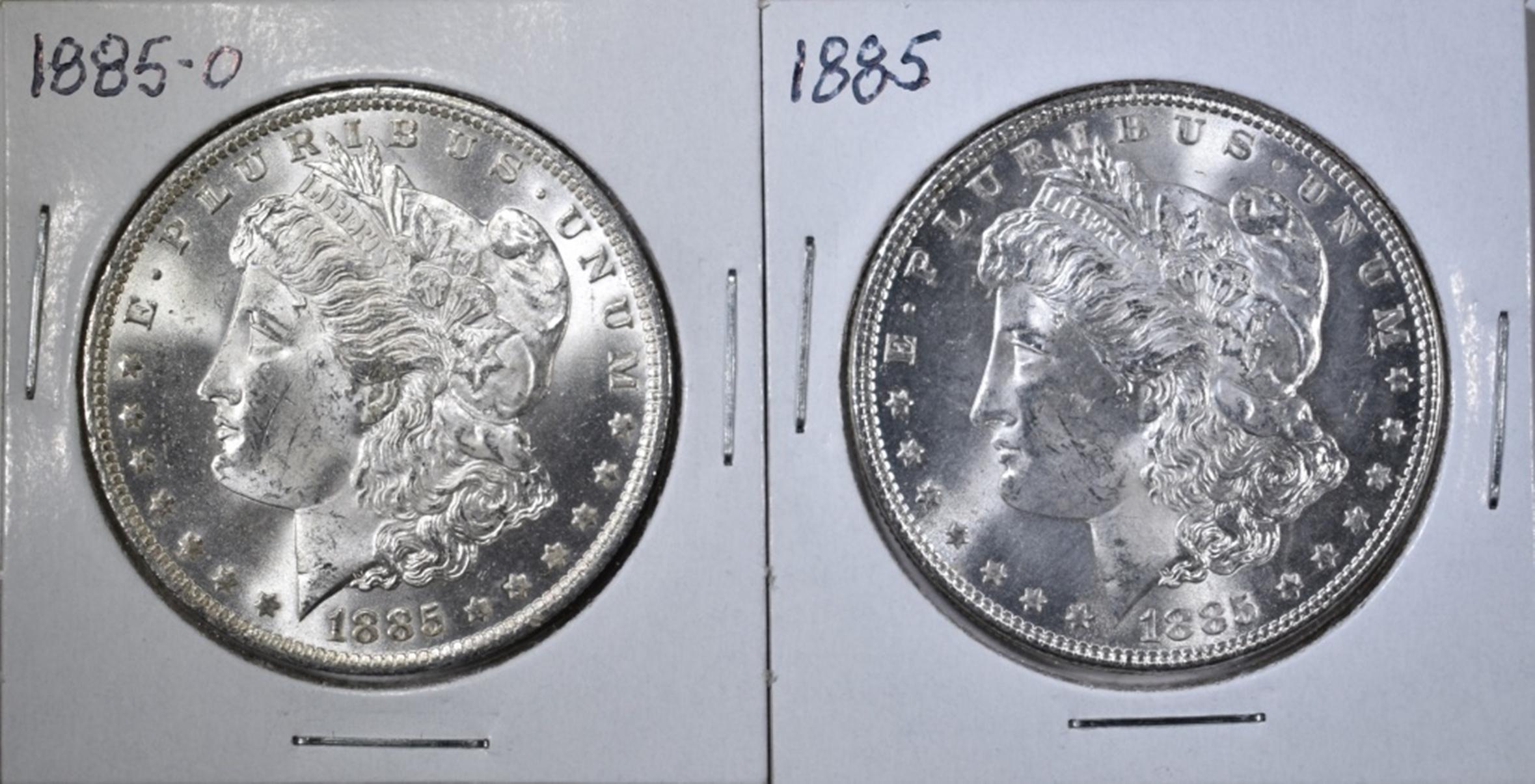 1885 & 1885-O MORGAN DOLLARS  CH BU