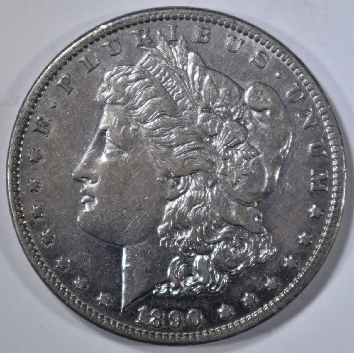 1890-CC MORGAN DOLLAR   AU