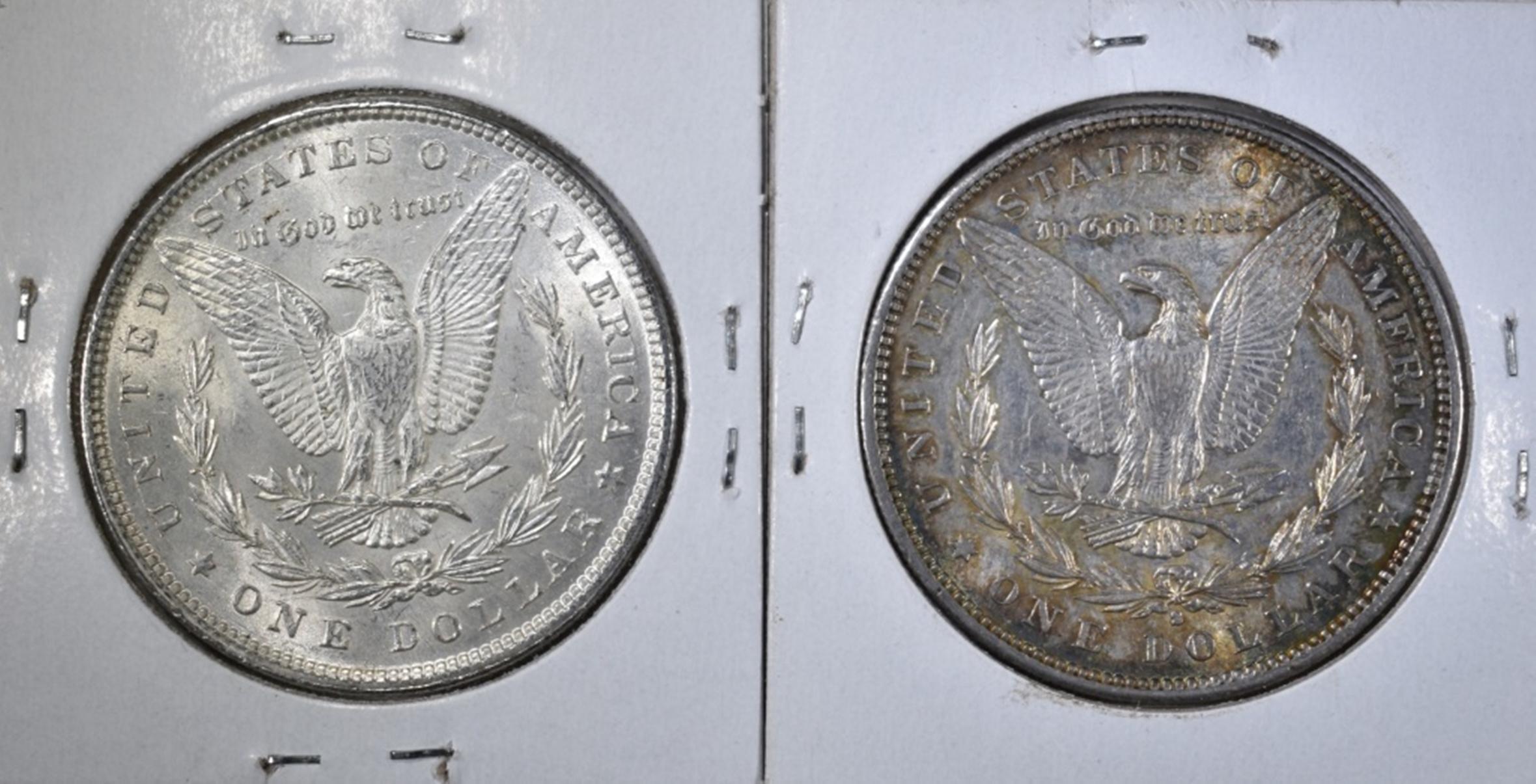 1891-S AU & 1896 BU MORGAN DOLLARS