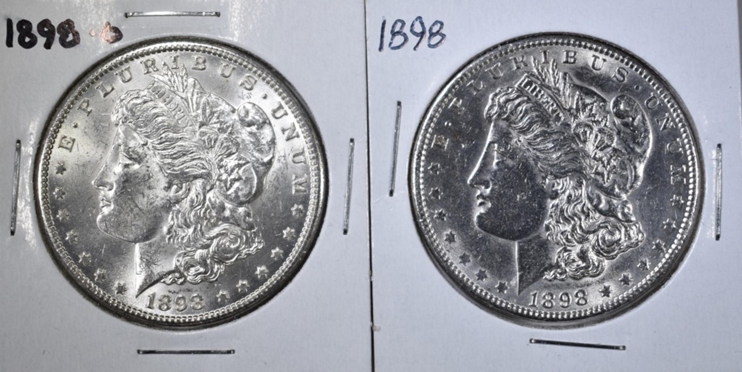 1898 & 1898-O BU MORGAN DOLLARS